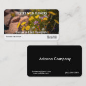 Carte De Visite Photo de Fleurs sauvages du désert (Devant / Derrière)