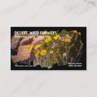 Carte De Visite Photo de Fleurs sauvages du désert