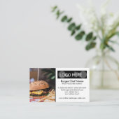 Carte De Visite Photo de frites hamburger de restauration rapide (Debout devant)