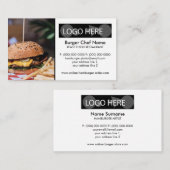 Carte De Visite Photo de frites hamburger de restauration rapide (Devant / Derrière)