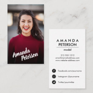 Carte De Visite Photo de la danseuse du modèle d'acteur moderne I