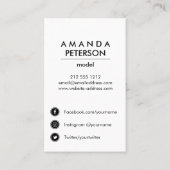 Carte De Visite Photo de la danseuse du modèle d'acteur moderne Ic (Dos)