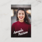 Carte De Visite Photo de la danseuse du modèle d'acteur moderne Ic (Devant)