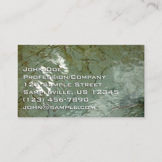 Carte De Visite Photo de la nature de dalles rocheuses couvertes d (Devant)