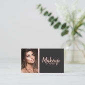 Carte De Visite Photo de la Parties scintillant rose d'or (Debout devant)