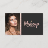 Carte De Visite Photo de la Parties scintillant rose d'or (Devant)