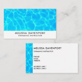 Carte De Visite Photo de la piscine bleue (Devant / Derrière)