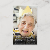 Carte De Visite Photo de la prière funéraire (Devant)