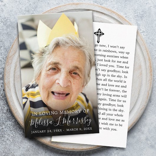 Carte De Visite Photo de la prière funéraire