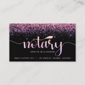 Carte De Visite Photo de l'agent de prêt Noir rose pourpre Parties (Devant)