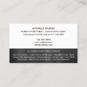 Carte De Visite Photo de l'agent de signature de prêt public simpl (Dos)