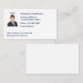 Carte De Visite Photo de l'agent de vente de soins de santé agréé  (Devant / Derrière)