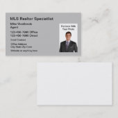 Carte De Visite Photo de l'agent immobilier MLS (Devant / Derrière)