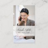 Carte De Visite Photo de l'agent immobilier professionnel (Devant)