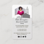 Carte De Visite Photo de l'agent immobilier professionnel de la ma (Dos)