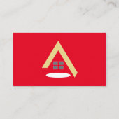 Carte De Visite Photo de l'agent immobilier Red Realtor moderne (Dos)