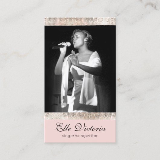 Carte De Visite Photo de l'artiste professionnel (Devant)