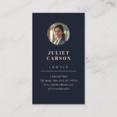 Carte De Visite Photo de l'avocat professionnel Arch (Dos)