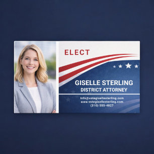 Carte De Visite Photo de l'élection du procureur de district