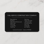 Carte De Visite Photo de l'entrepreneur (Dos)
