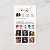 Carte De Visite Photo de l'influent Médias sociaux Code QR Modèle (Dos)