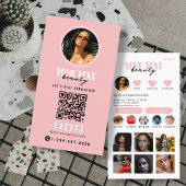 Carte De Visite Photo de l'influent Médias sociaux Code QR Modèle