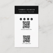 Carte De Visite Photo de l'influent sur la condition physique des  (Dos)