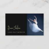Carte De Visite Photo de l'instructeur de danse (Devant)