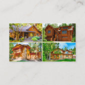Carte De Visite Photo de location de Cabine Rustic Log (Dos)