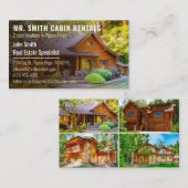 Carte De Visite Photo de location de Cabine Rustic Log (Devant / Derrière)