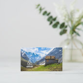 Carte De Visite Photo de location de maison et logo Airbnb (Debout devant)