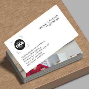 Carte De Visite Photo de logo d'entreprise professionnel moderne s