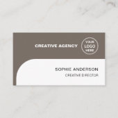 Carte De Visite Photo de logo moderne QR Creative Agency (Devant)