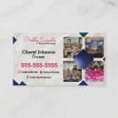 Carte de visite photo de l'organisateur du parti (Devant)