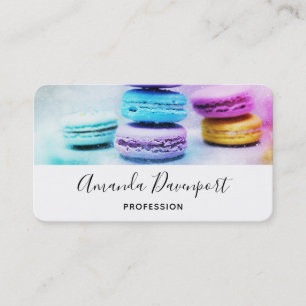 Carte De Visite Photo de Macarons colorés