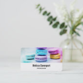 Carte De Visite Photo de Macarons colorés (Debout devant)