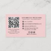 Carte De Visite Photo de notaire du code QR moderne (Dos)