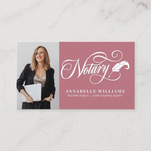 Carte De Visite Photo de notaire du code QR moderne (Devant)