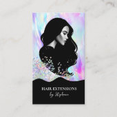 Carte De Visite Photo de perruque d'extensions de coiffeur de luxe (Devant)