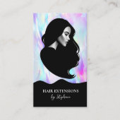 Carte De Visite Photo de perruque d'extensions de coiffeur de luxe (Devant)