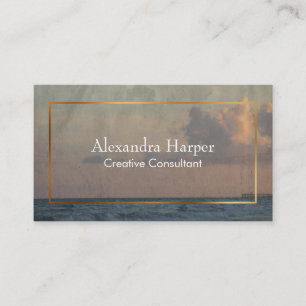 Carte De Visite Photo de plage avec superposition de texture grung