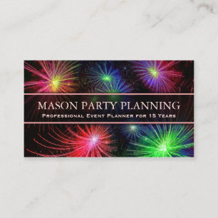 Carte De Visite Photo de planificateur de partie de feux