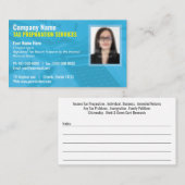 Carte de visite photo de préparation fiscale (Prép (Devant / Derrière)