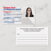Carte de visite photo de préparation fiscale (Prép (Devant / Derrière)