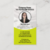 Carte de visite photo de préparation fiscale (Prép (Devant)