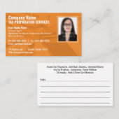 Carte de visite photo de préparation fiscale (Prép (Devant / Derrière)