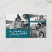 Carte De Visite Photo de prise de tête moderne et photo de code QR (Devant)