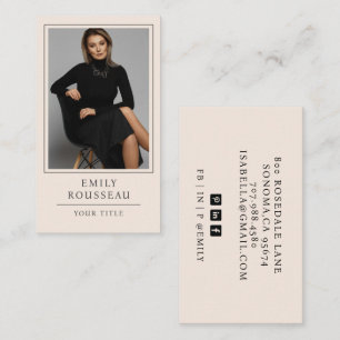 Carte De Visite Photo de professionnel moderne pour entreprise