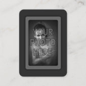 Carte de visite photo de profil de code QR personn (Devant)