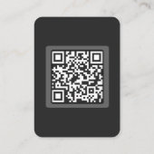 Carte de visite photo de profil de code QR personn (Dos)